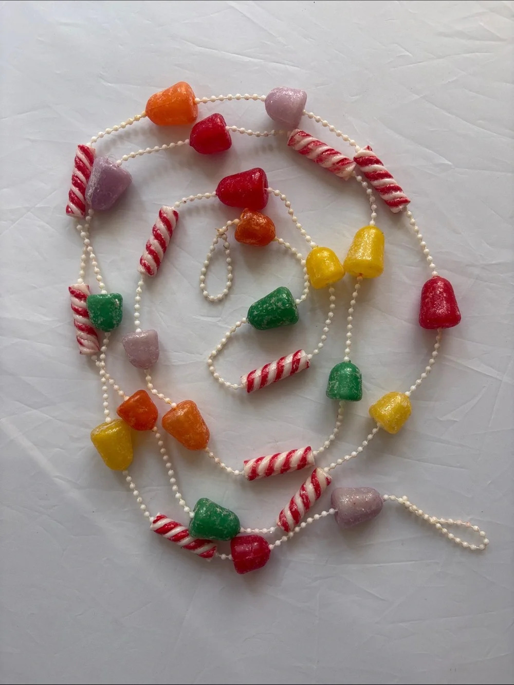 Sugared Plastic Vintage Blow Mold Candy Garland